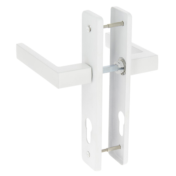 CHRISLIGNE - Ens poig alu/plaq acier 165mm cyl joffrin blanc mat - large