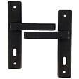 CHRISLIGNE - Ens poig alu/plaq acier 165mm cle joffrin noir mat - vignette