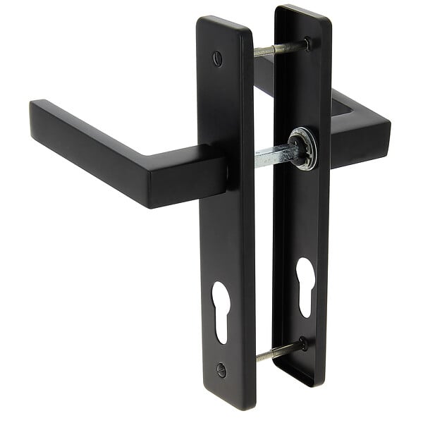 CHRISLIGNE - Ens poig alu/plaq acier 165mm cyl joffrin noir mat - large