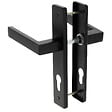 CHRISLIGNE - Ens poig alu/plaq acier 165mm cyl joffrin noir mat - vignette