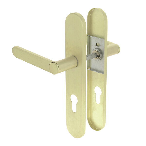 CHRISLIGNE - Ens poig alum/plaq acier cyl meudon k laiton satine - large