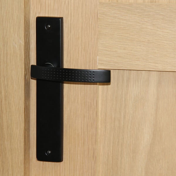 CHRISLIGNE - Ens poig alum/plaq acier bdc henri l noir mat - large