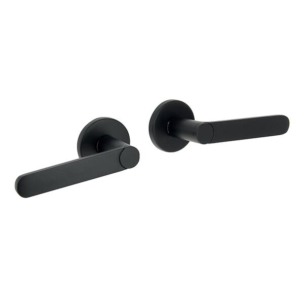 CHRISLIGNE - Ens poig alum/rosace acier meudon k noir mat - large