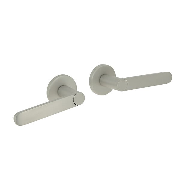 CHRISLIGNE - Ens poig alum/rosace acier meudon k nickel satine mat - large