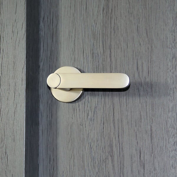 CHRISLIGNE - Ens poig alum/rosace acier meudon k nickel satine mat - large