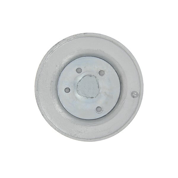 CHRISLIGNE - Bouton rond sur rosace d70 aluminium nickel mat - large