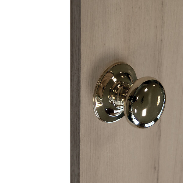CHRISLIGNE - Bouton rond diam 70 laiton poli verni - large