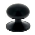 CHRISLIGNE - Bouton sur rosace diam 70 mm aluminium noir mat - vignette