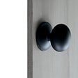 CHRISLIGNE - Bouton sur rosace diam 70 mm aluminium noir mat - vignette