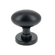 CHRISLIGNE - Bouton ovale alu / ros acier noir mat - vignette