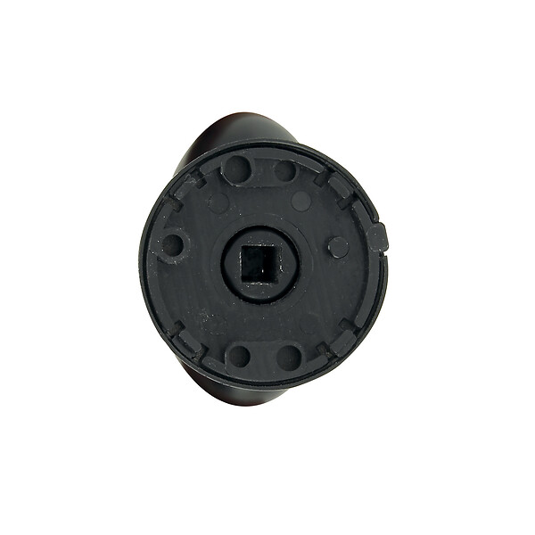 CHRISLIGNE - Bouton ovale alu / ros acier noir mat - large