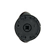 CHRISLIGNE - Bouton ovale alu / ros acier noir mat - vignette