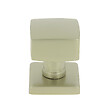 CHRISLIGNE - Bouton carre alu / ros acier laitonne satine - vignette