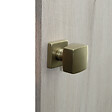 CHRISLIGNE - Bouton carre alu / ros acier laitonne satine - vignette
