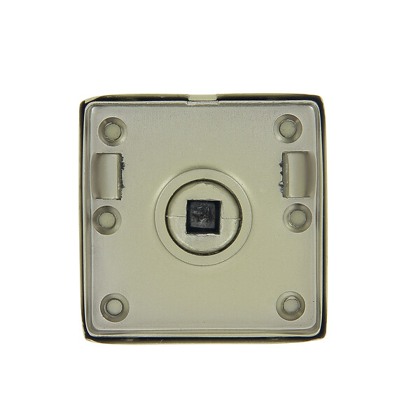 CHRISLIGNE - Bouton carre alu / ros acier laitonne satine - large