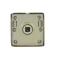 CHRISLIGNE - Bouton carre alu / ros acier laitonne satine - vignette