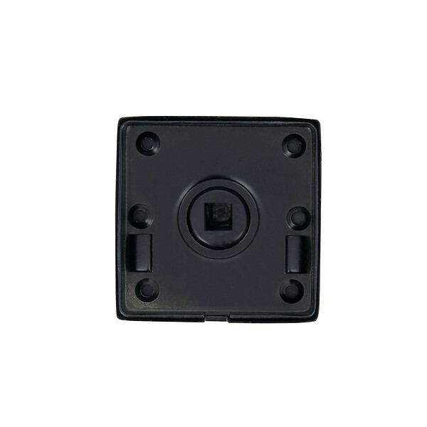 CHRISLIGNE - Bouton carre alu / ros acier noir mat - large