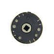 CHRISLIGNE - Bouton rond alu / ros acier laitonne satine - vignette