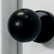 CHRISLIGNE - Bouton rond alu / ros acier noir mat - vignette