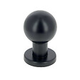 CHRISLIGNE - Bouton rond alu / ros acier noir mat - vignette