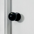 CHRISLIGNE - Bouton rond alu / ros acier noir mat - vignette