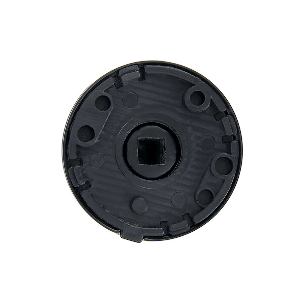 CHRISLIGNE - Bouton rond alu / ros acier noir mat - large