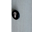 CHRISLIGNE - 2 rosaces adhesives d.52 cyl acier noir mat - vignette
