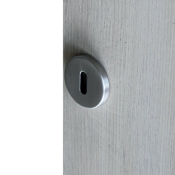 CHRISLIGNE - 2 rosaces adh d.52 cle acier nickel satine mat - large
