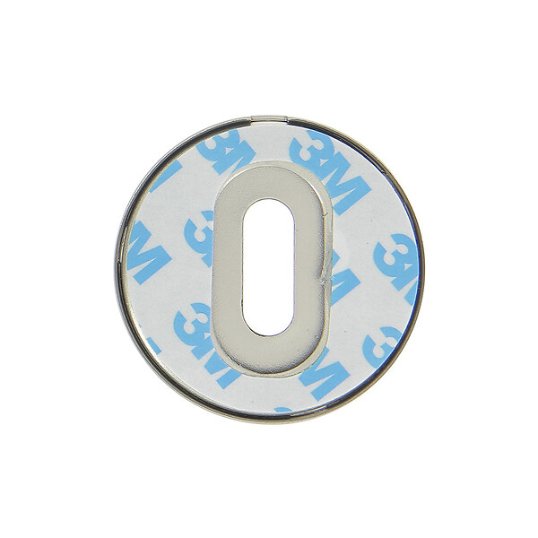 CHRISLIGNE - 2 rosaces adh d.52 cle acier nickel satine mat - large