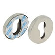 CHRISLIGNE - 2 rosaces adh d.52 cyl acier nickel satine mat - vignette