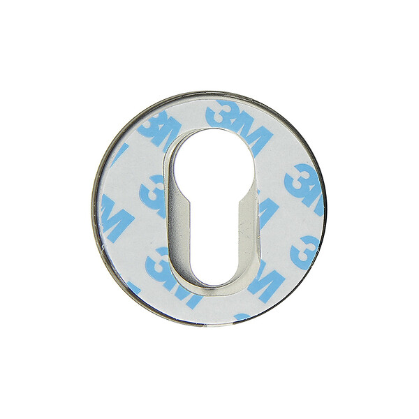 CHRISLIGNE - 2 rosaces adh d.52 cyl acier nickel satine mat - large