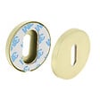 CHRISLIGNE - 2 rosaces adhesives d.52 cle acier laiton satine - vignette