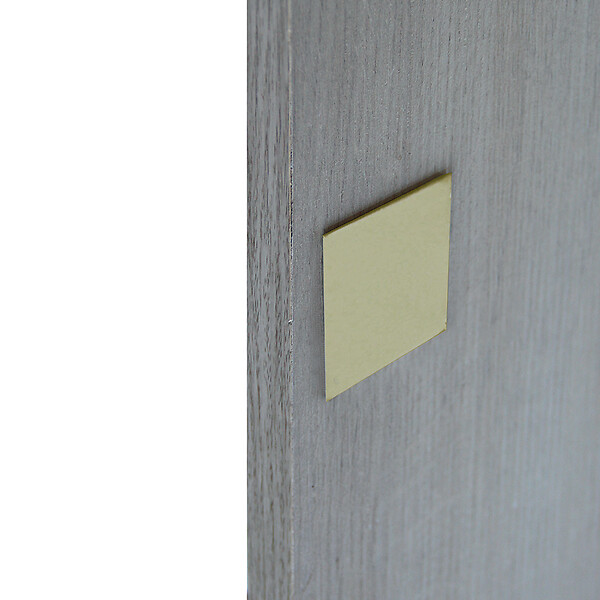 CHRISLIGNE - Plaq adh cache serr borgne 50x50 acier satine mat - large