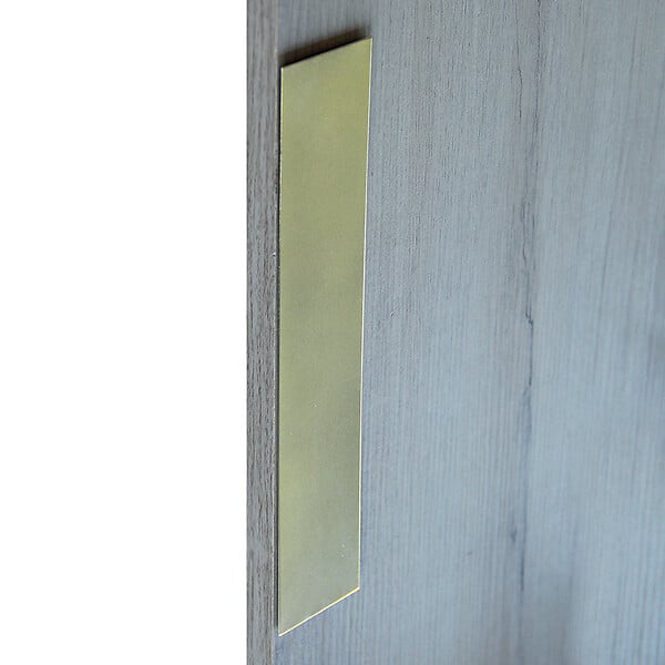 CHRISLIGNE - Plaque adhesive rectang borgne 250x50 laitonne - large