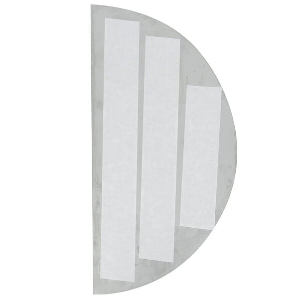 CHRISLIGNE - Plaque de porte demi-lune adhésive inox - L.300xl.150mm - large