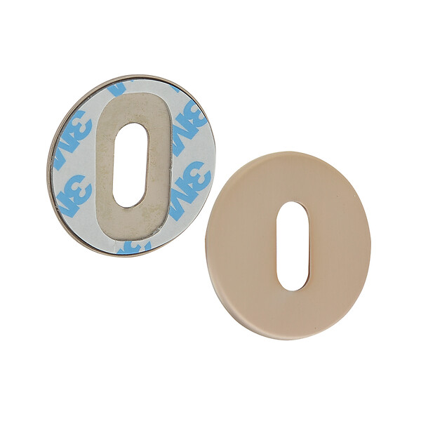 CHRISLIGNE - 2 rosaces adhesives d.45 cle cuivre brosse - large
