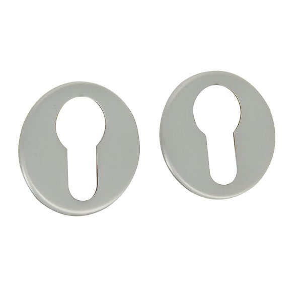 CHRISLIGNE - 2 rosaces adhesives d.45 cylindre nickel mat - large