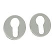 CHRISLIGNE - 2 rosaces adhesives d.45 cylindre nickel mat - vignette