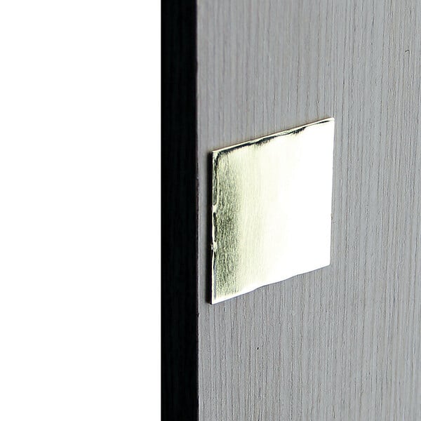 CHRISLIGNE - Plaque adh cache serrure borgne 50x50mm acier lait - large