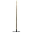 PROGARDEN - Râteau 14 dents acier-bois 143cm - vignette