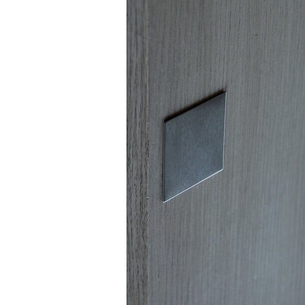 CHRISLIGNE - Plaque adh cache serrure borgne 50x50mm acier inox - large