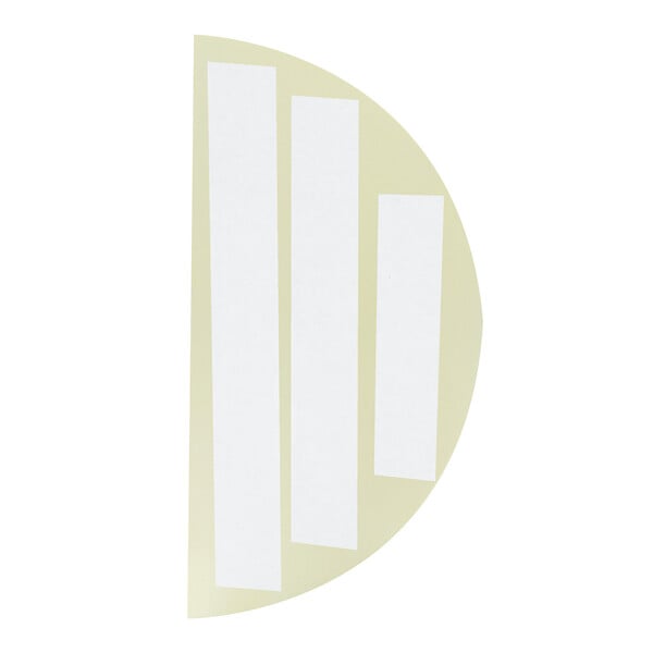 CHRISLIGNE - Plq 1/2lune adhesive 300x150 acier laitonne - large