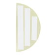CHRISLIGNE - Plq 1/2lune adhesive 300x150 acier laitonne - vignette