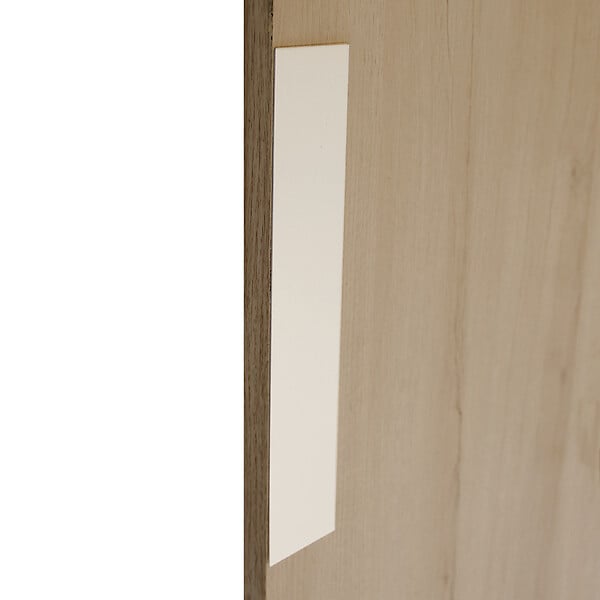 CHRISLIGNE - Plaque adhesive rectang borgne 250x50 alu naturel - large