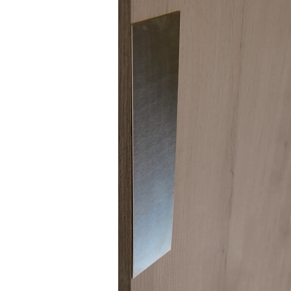 CHRISLIGNE - Plaque adhésive borgne rectangulaire inox - L.250xl.50mm - large