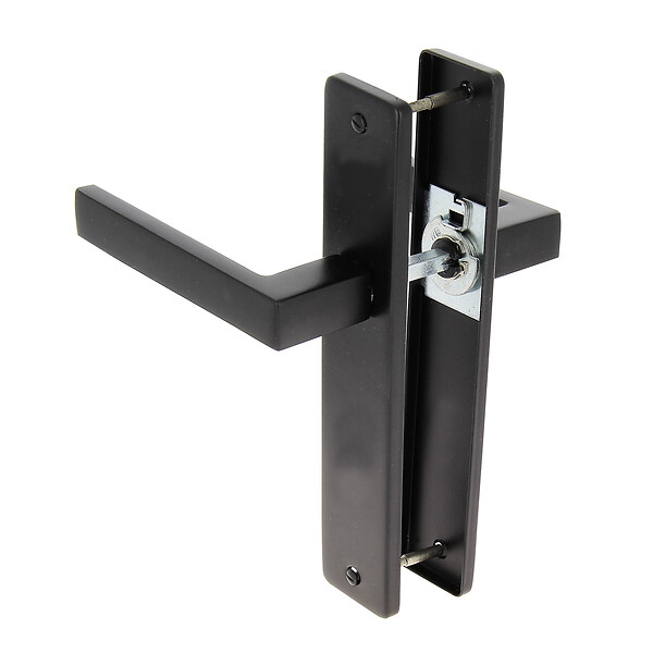 CHRISLIGNE - Ens poig/plaq 195 bdc joffrin alu noir mat - large