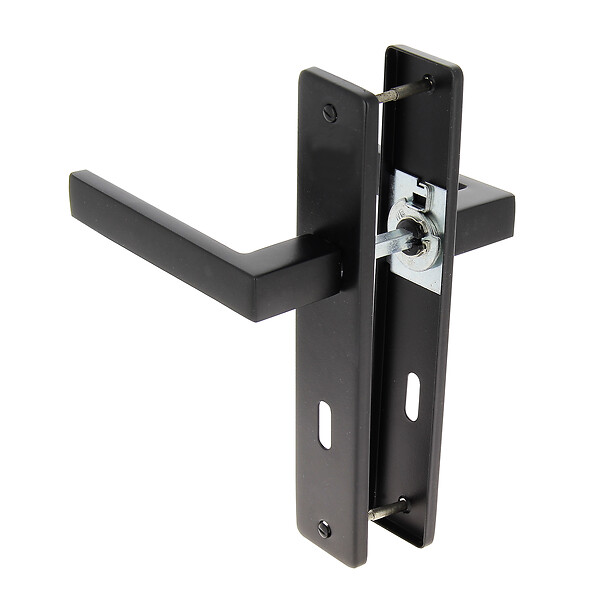 CHRISLIGNE - Ens poig/plaq 195 cle joffrin alu noir mat - large