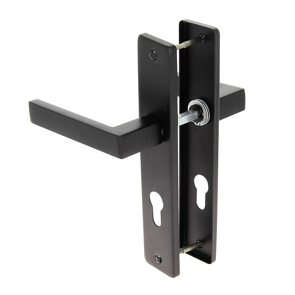 CHRISLIGNE - Ens poig/plaq 195 cyl joffrin alu noir mat - large