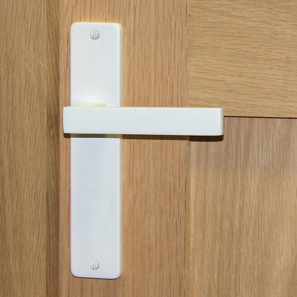 CHRISLIGNE - Ens poig/plaq 195 bdc joffrin alu blanc mat - large