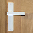 CHRISLIGNE - Ens poig/plaq 195 bdc joffrin alu blanc mat - vignette